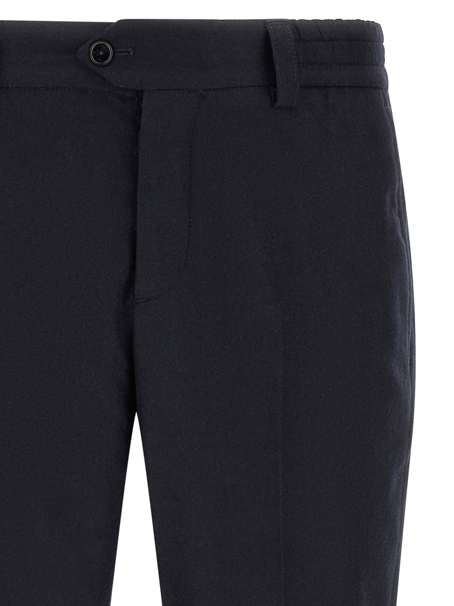 PT Torino Black Virgin Wool Casual Pants