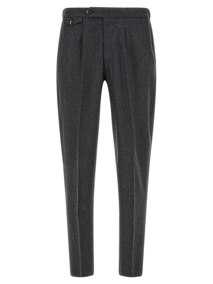 PT Torino Gray Virgin Wool Dress Pants