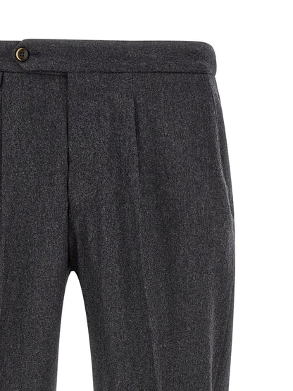 PT Torino Gray Virgin Wool Dress Pants