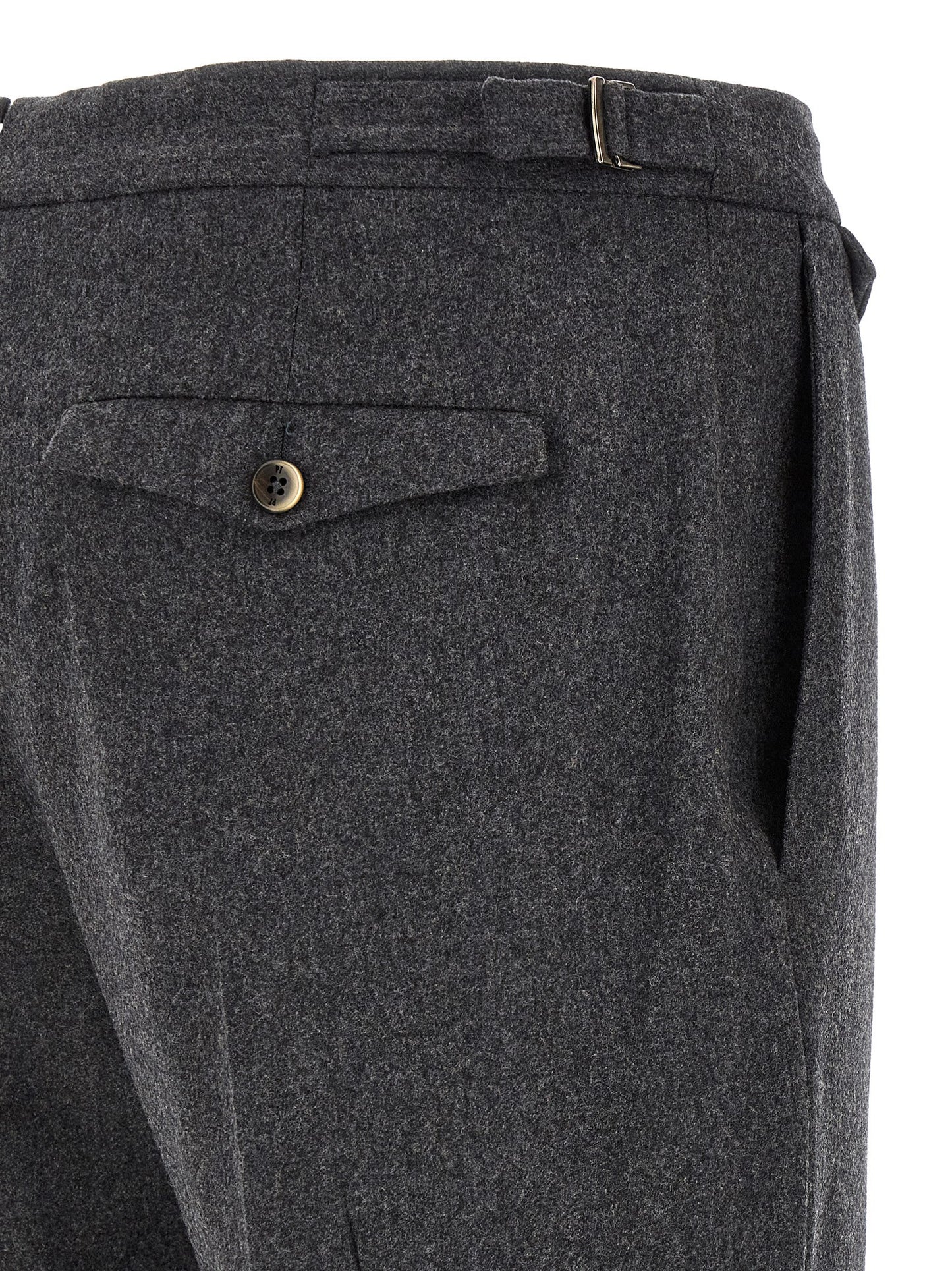 PT Torino Gray Virgin Wool Dress Pants