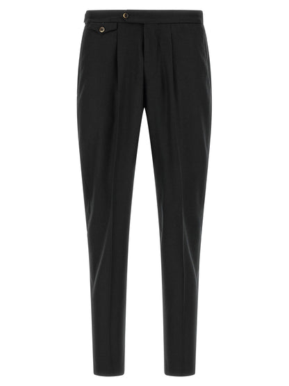 PT Torino Black Virgin Wool Dress Pants