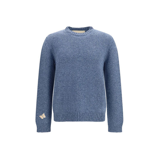 Sweatshirt by Valentino Garavani for men in virgin wool blue features an enviable silhouette, showcasing a premium and refined crew neckline for a truly enviable finish.