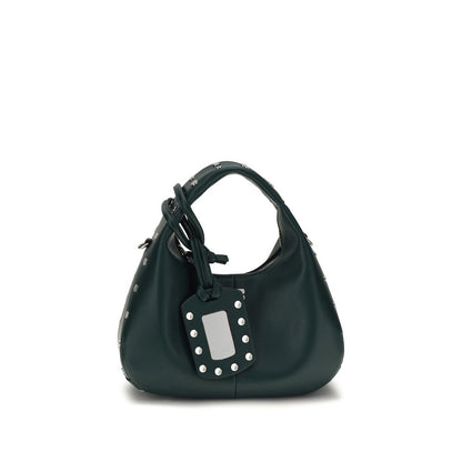 Ganni Bicolor Recycled Leather Shoulder Bag