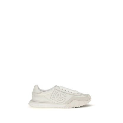 Athletic Sneakers Dolce & Gabbana men tu & bos taurus calf leather white & signature featuring a avant-garde Men's Athletic TU & Bos Taurus Calf Leather Sneakers design with a avant-garde athletic style for a refined finish.