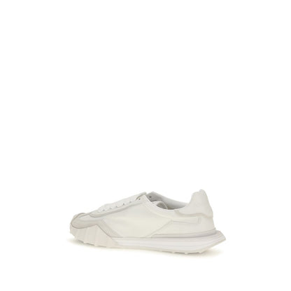 Athletic Sneakers by Dolce & Gabbana for men in tu & bos taurus calf leather white & signature showcases an impeccable silhouette, defined by an impeccable athletic style design that perfectly captures the essence of the Men's Athletic TU & Bos Taurus Calf Leather Sneakers.