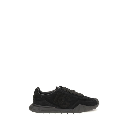 Athletic Sneakers by Dolce & Gabbana for men in calf leather suede & rubber black & brown features an exquisite silhouette, showcasing the premium athletic style of the Men's Athletic Calf Leather Suede & Rubber Sneakers with an exquisite finish.