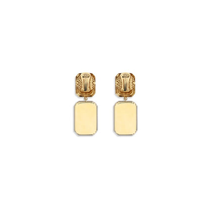 Alessandra Rich Gold Glass Earrings