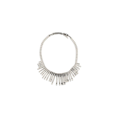 Alessandra Rich Silver Metal Necklace