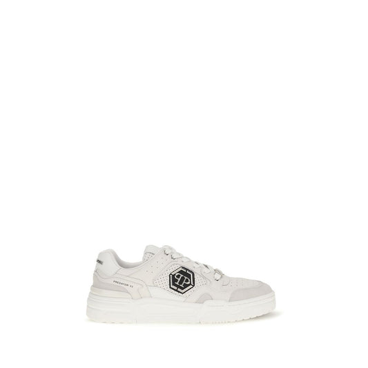 Sneakers by Philipp Plein for men in leather polyester polypropylene & rubber white & signature features an timeless silhouette from the Men's Low Top Leather Polyester Polypropylene & Rubber Sneakers collection, showcasing a signature low-top style with an timeless finish.