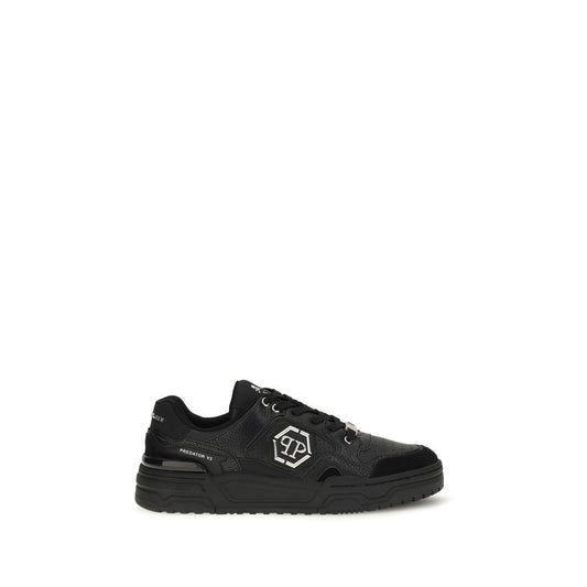 Sneakers by Philipp Plein for men in leather polyester polypropylene & rubber black & signature features an fashionable silhouette, showcasing the premium Men's Low Top Leather Polyester Polypropylene & Rubber Sneakers in a fashionable low-top style that offers a fashionable finish for refined style.