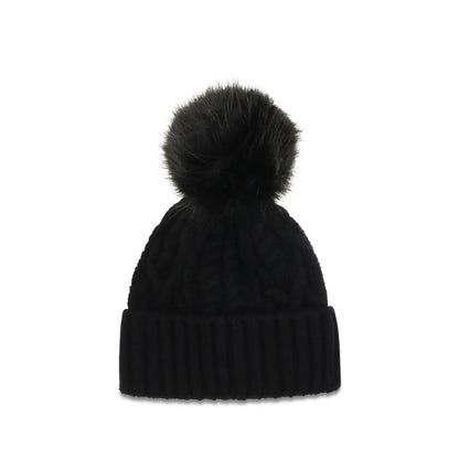 Moncler Black Wool Oves Aries Beanie