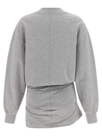 The Attico Gray Cotton Short Dress