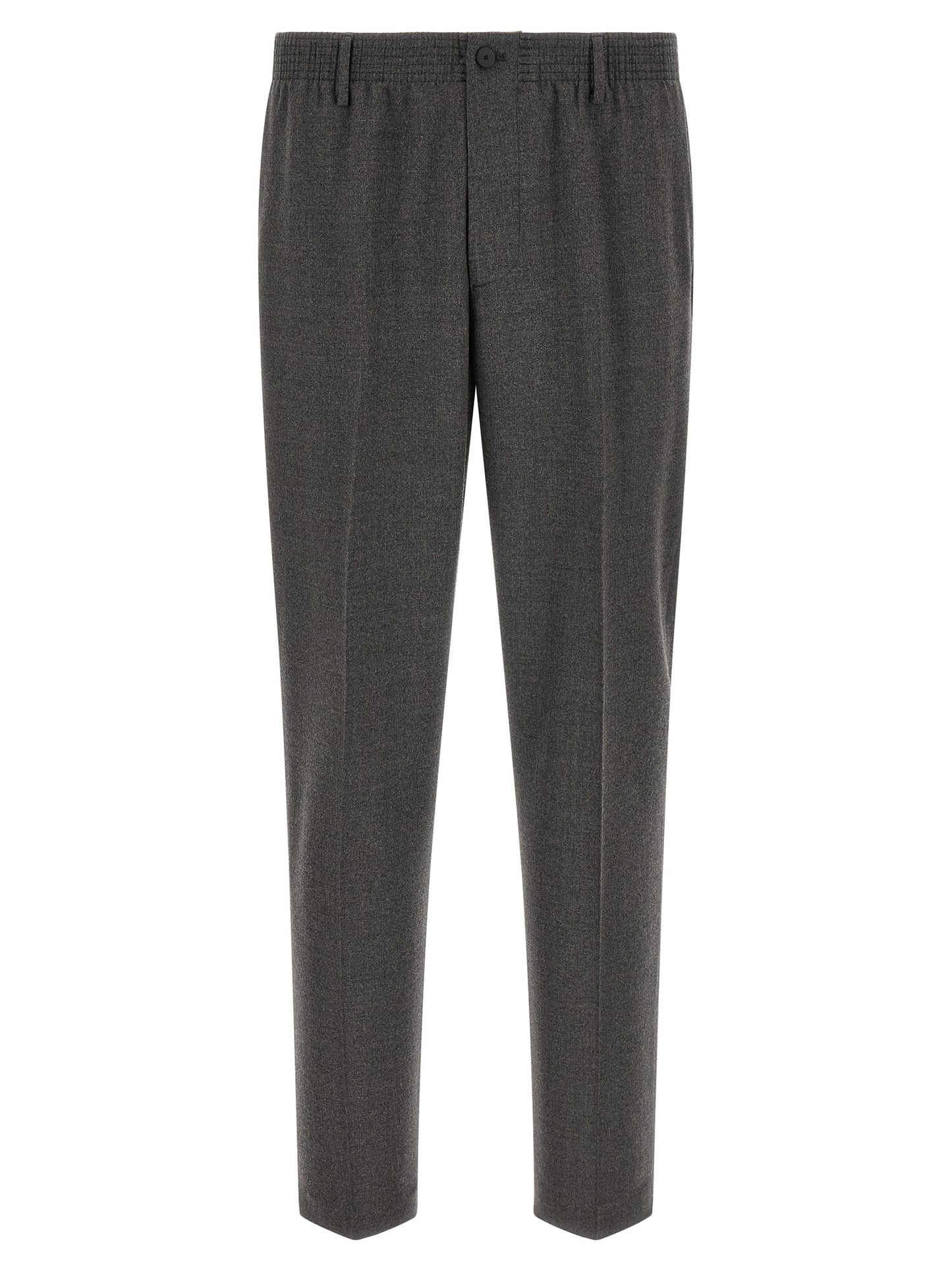 CELLAR DOOR Gray Virgin Wool Cropped Pants