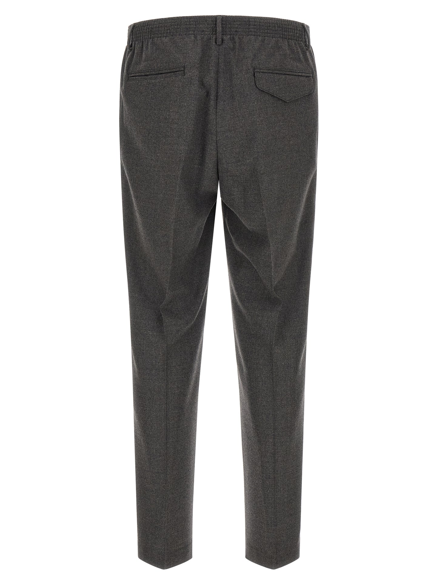 CELLAR DOOR Gray Virgin Wool Cropped Pants