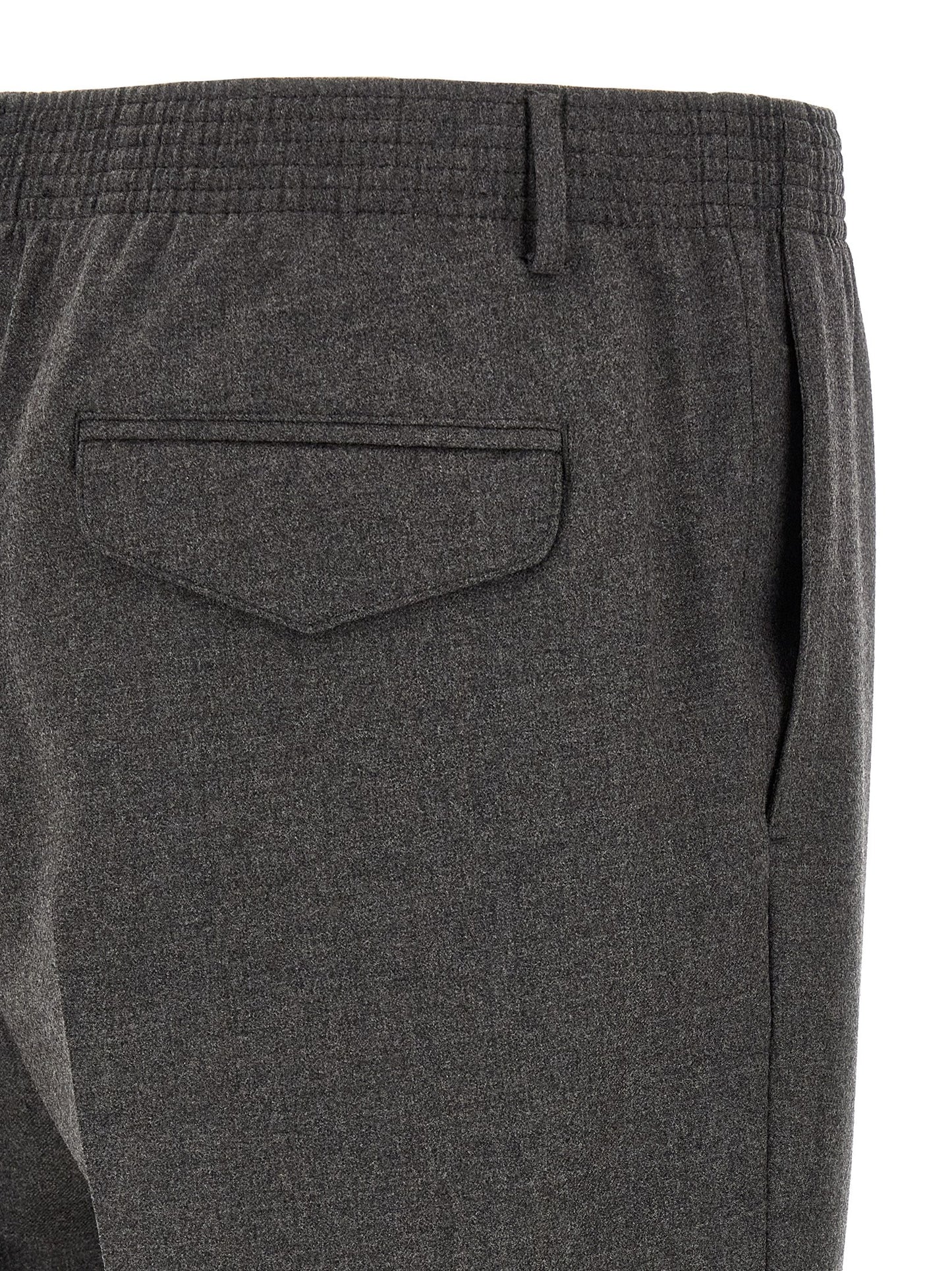 CELLAR DOOR Gray Virgin Wool Cropped Pants