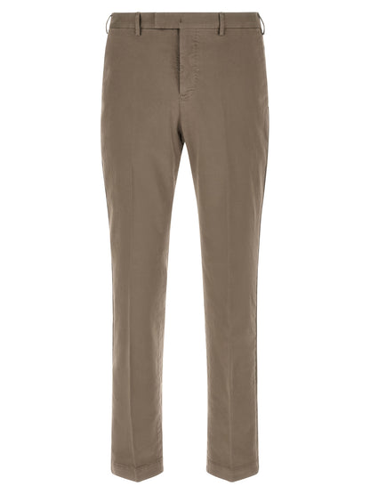 PT Torino Beige Cotton Casual Pants