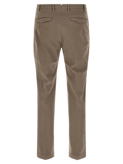 PT Torino Beige Cotton Casual Pants