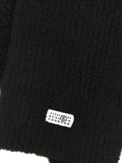 MM6 Maison Margiela Black Marabou Scarf