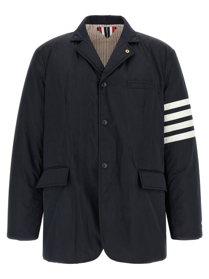 Thom Browne Blue Polyester Biker Jacket