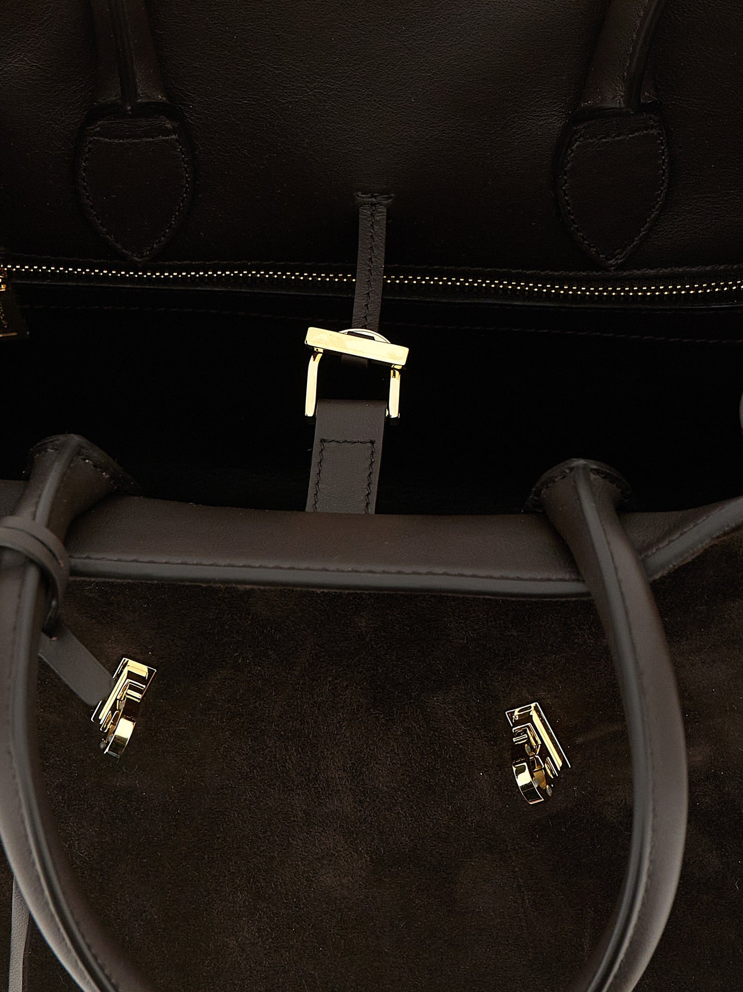 Ferragamo Brown Goatskin Handbag