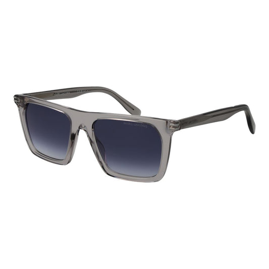 Sunglasses by Marc Jacobs for men in acetate and gray presents a enviable silhouette, featuring gray coloured frame and rectangle full-rim frame design with gradient category-3-dark-tint lens for a enviable look.