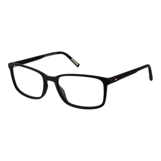 Eyeglasses Frames by Tommy Hilfiger for men in polyamide black showcases a refined full-frame frame design with a refined black coloured frame finish for a refined and sophisticated look.