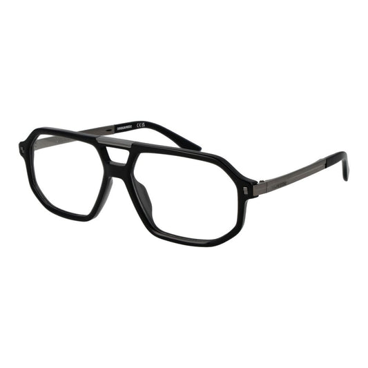Eyeglasses Frames by Dsquared² for men in acetate and black & red showcases an refined full-frame frame design featuring a sophisticated black coloured frame for an refined and refined aesthetic.