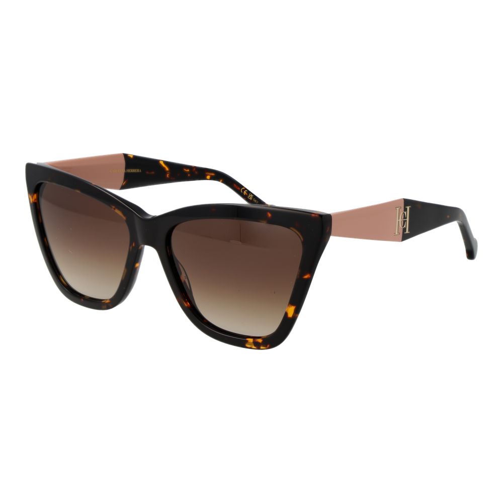 Carolina Herrera Brown Acetate Sunglasses