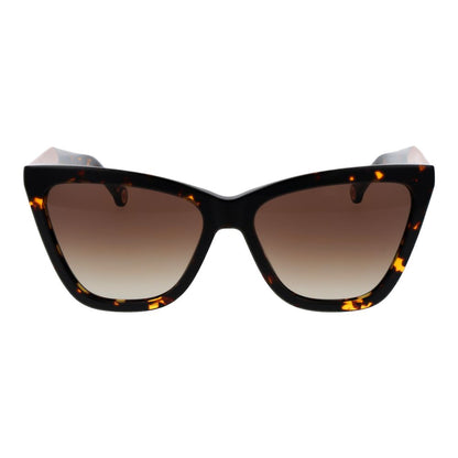 Carolina Herrera Brown Acetate Sunglasses