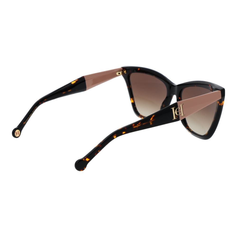 Carolina Herrera Brown Acetate Sunglasses