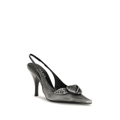 Prada Gray Goatskin High Heel Pumps