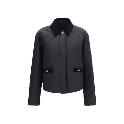 Ferragamo Black Cotton Full-Length Jacket