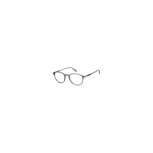 Eyeglasses Frames by David Beckham for men in acetate gray features an refined silhouette, showcasing a sophisticated gray coloured frame and refined full-frame frame design for a refined look.