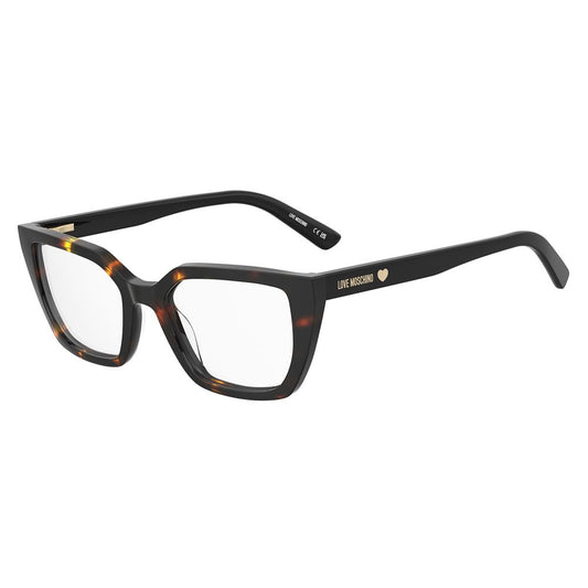Love Moschino Women's Rectangle Acetate Eyeglasses Frames - Brown