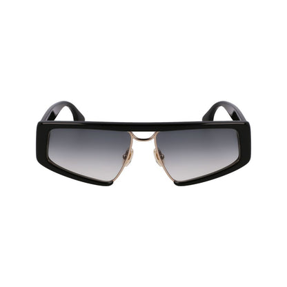 Victoria Beckham Black Metal & Plastic Sunglasses