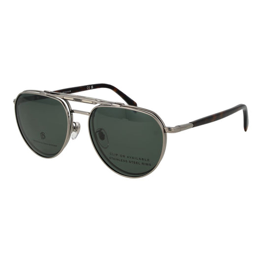 Eyeglasses Frames by David Beckham for men in metal silver features an refined silhouette, showcasing the refined silver coloured frame and sophisticated full-frame frame design.