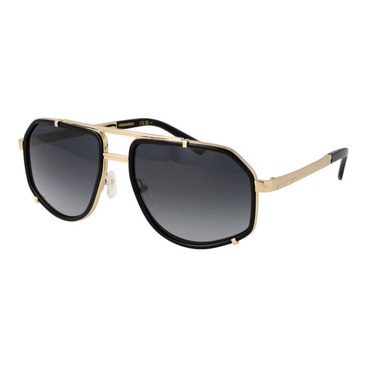 Sunglasses by Dsquared² for men in acetate and black & red featuring an stylish rectangle full-rim frame design with a sophisticated black coloured frame finish and high-performance gradient category-3-dark-tint lens.