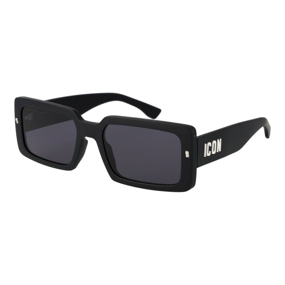 Dsquared² Rectangle Non Polarized Dark Tint Plastic Sunglasses - Black Red