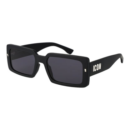 Dsquared² Rectangle Non Polarized Dark Tint Plastic Sunglasses - Black Red
