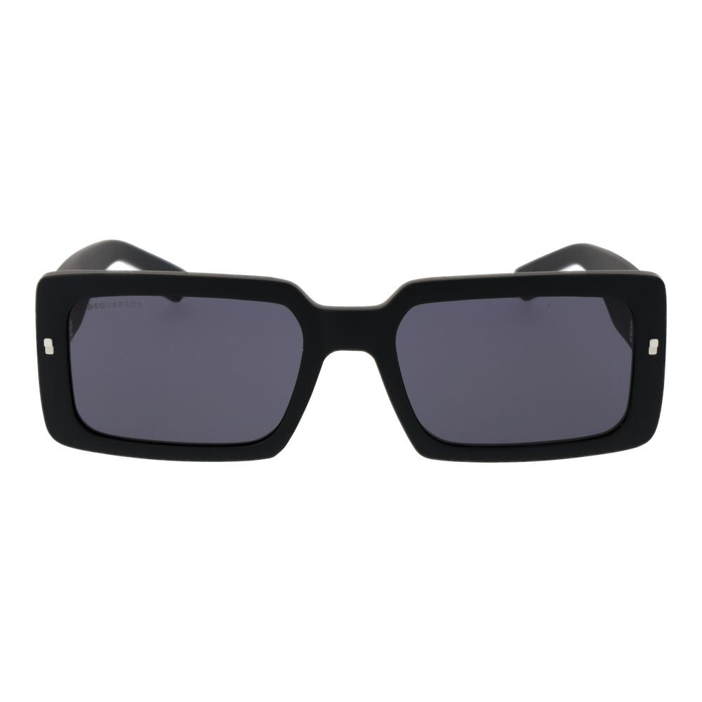 Dsquared² Rectangle Non Polarized Dark Tint Plastic Sunglasses - Black Red