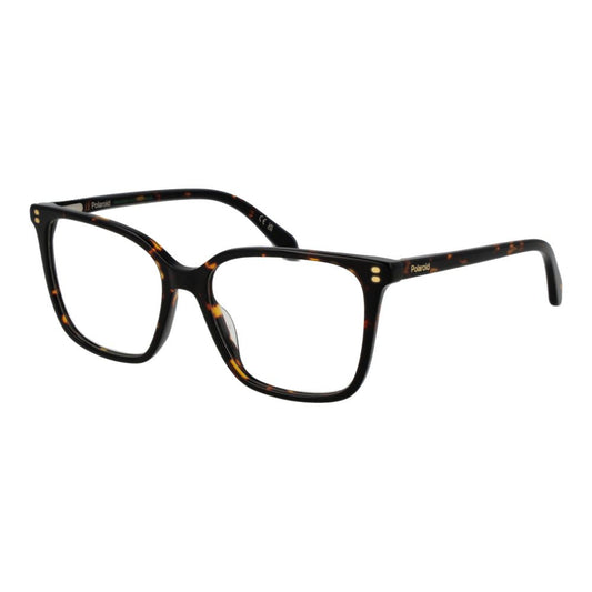 Eyeglasses Frames by Polaroid for women in acetate black features a refined silhouette, showcasing a refined black coloured frame and full-frame frame design for a sophisticated, premium look.