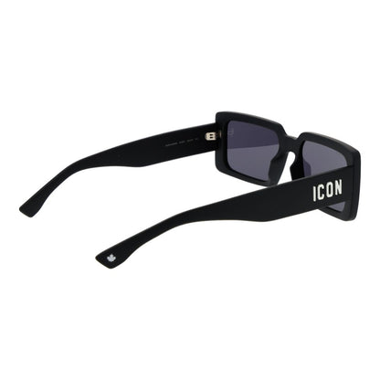 Dsquared² Rectangle Non Polarized Dark Tint Plastic Sunglasses - Black Red