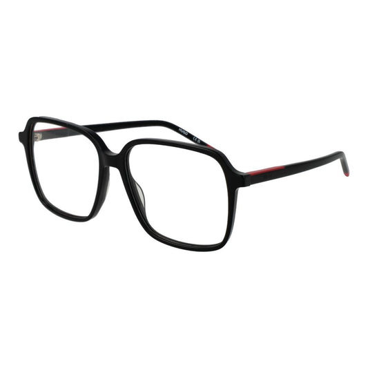 Eyeglasses Frames by Hugo Boss for women in acetate and black showcases a refined silhouette, detailed with a black coloured frame finish and a sophisticated full-frame frame design.