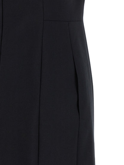 Thom Browne Blue Virgin Wool Midi Dress