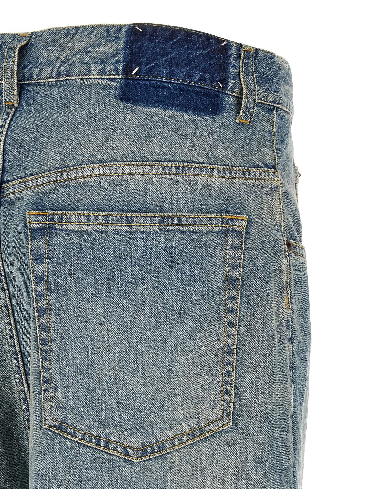 Maison Margiela Blue Cotton Straight-Leg Jeans
