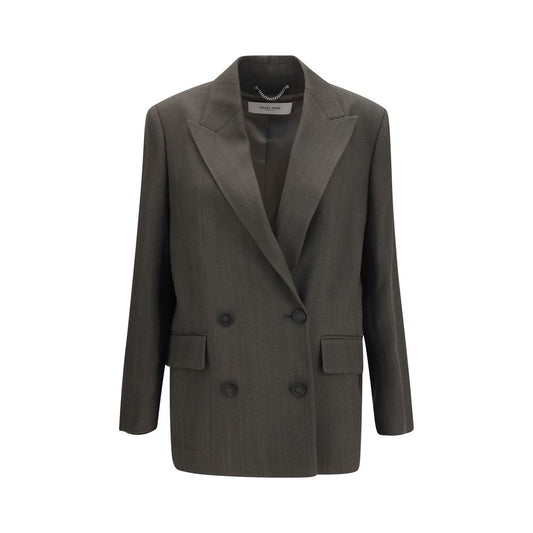 Blazer by Golden Goose for women in merino wool & viscose bicolour features an crisp silhouette with sophisticated and a crisp for a truly crisp finish.