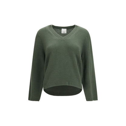 Sweater by Allude for women in cashmere bicolour showcases an masterful silhouette, artfully detailed with a masterful v-neck neckline and long-sleeve for a sophisticated, premium finish.