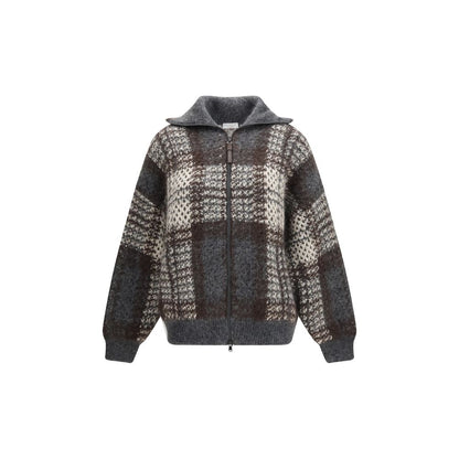 Brunello Cucinelli Gray Mohair Cardigan