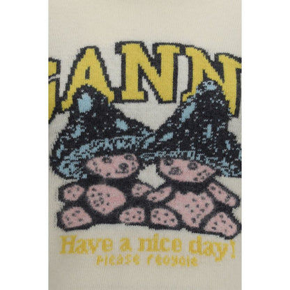 Ganni Beige Wool Oves Aries Sweatshirt