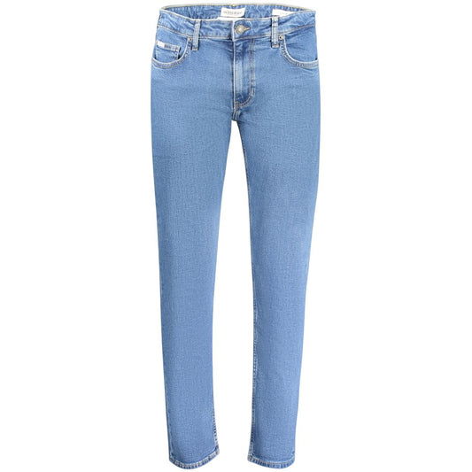Jeans by Guess Jeans for men in stretch denim cotton blue features an refined tailoring silhouette, showcasing a premium slim with a and long cut for a refined tailoring look.